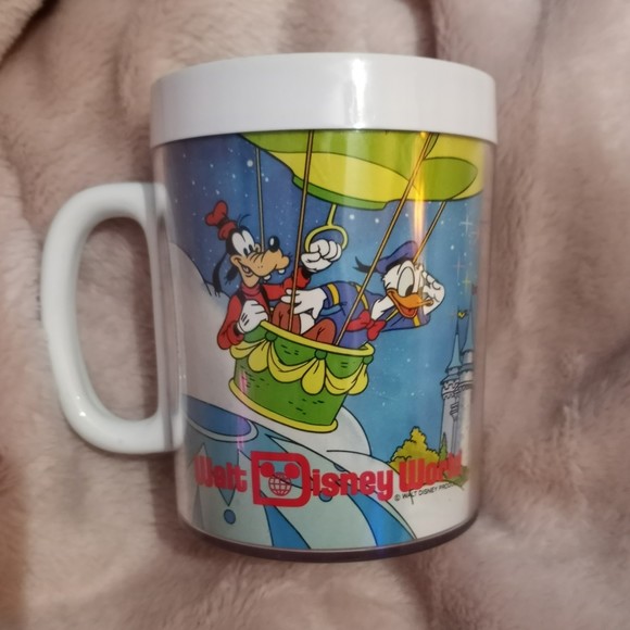 Vintage Disney Thermo Serv Mug 70's 80's Classic Characters Mickey Minnie Goofy - Picture 2 of 8